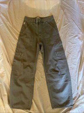 Citizens of humanity blueish grey cotton barrel pants.